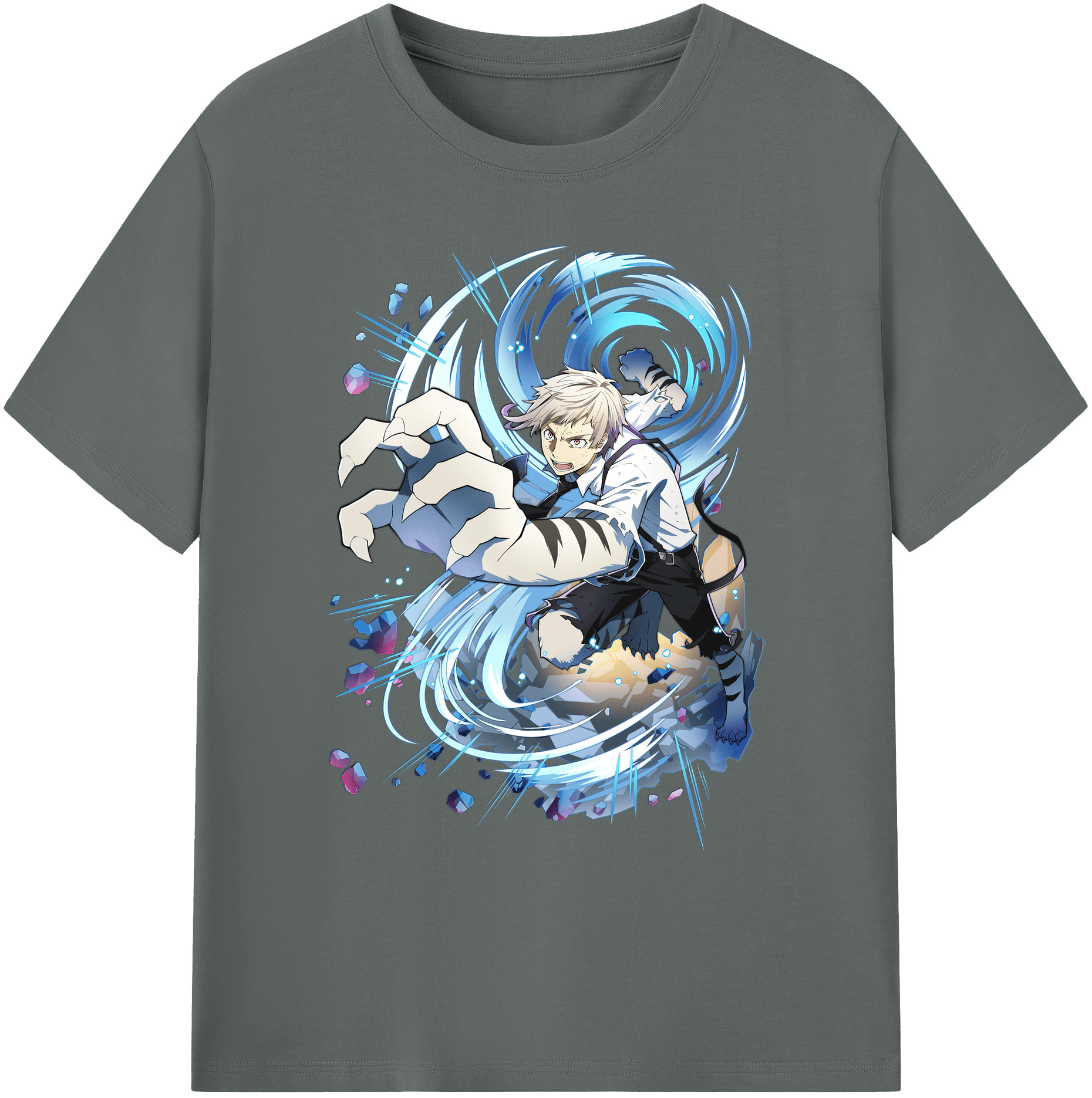 （画像用） 文豪ストレイドッグス Bungo Stray Dogs 綿100％ メンズ半袖Tシャツ｜肌触りやわらか＆通気性